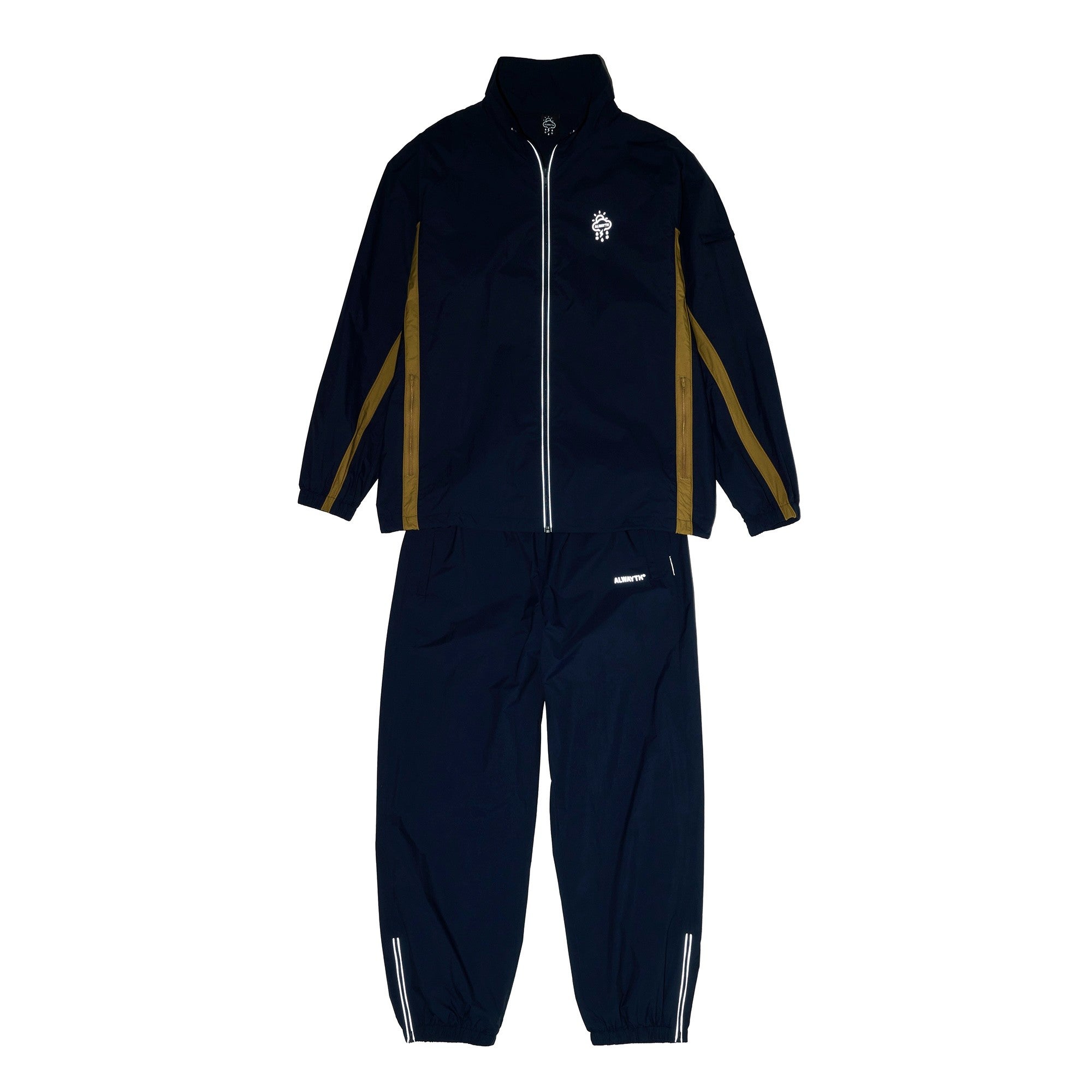Alwayth Training Jacket & Pants Set / Reflect Printed Navy | someday