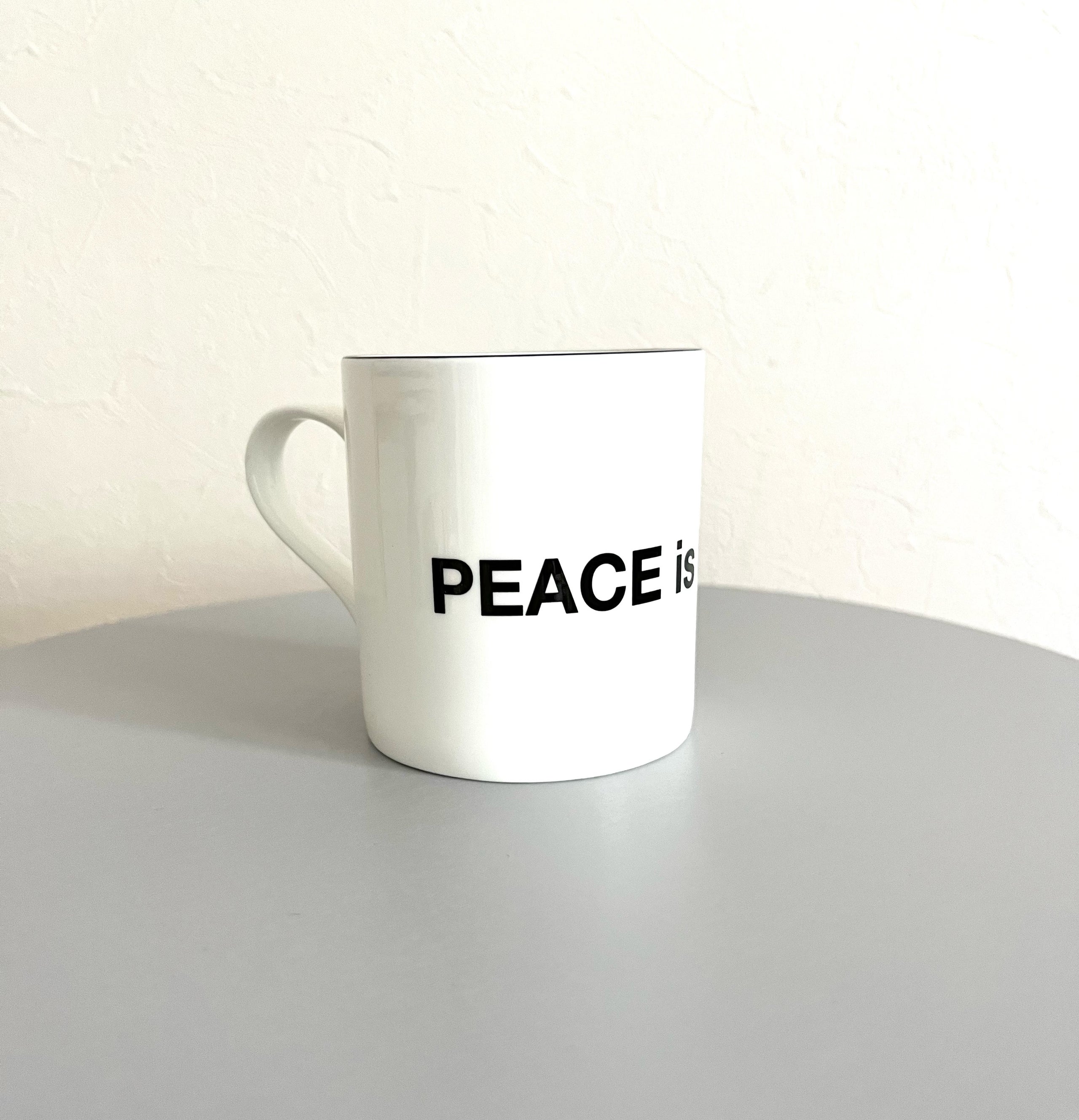 Tate Yoko Ono White Mug PEACE is POWER | someday